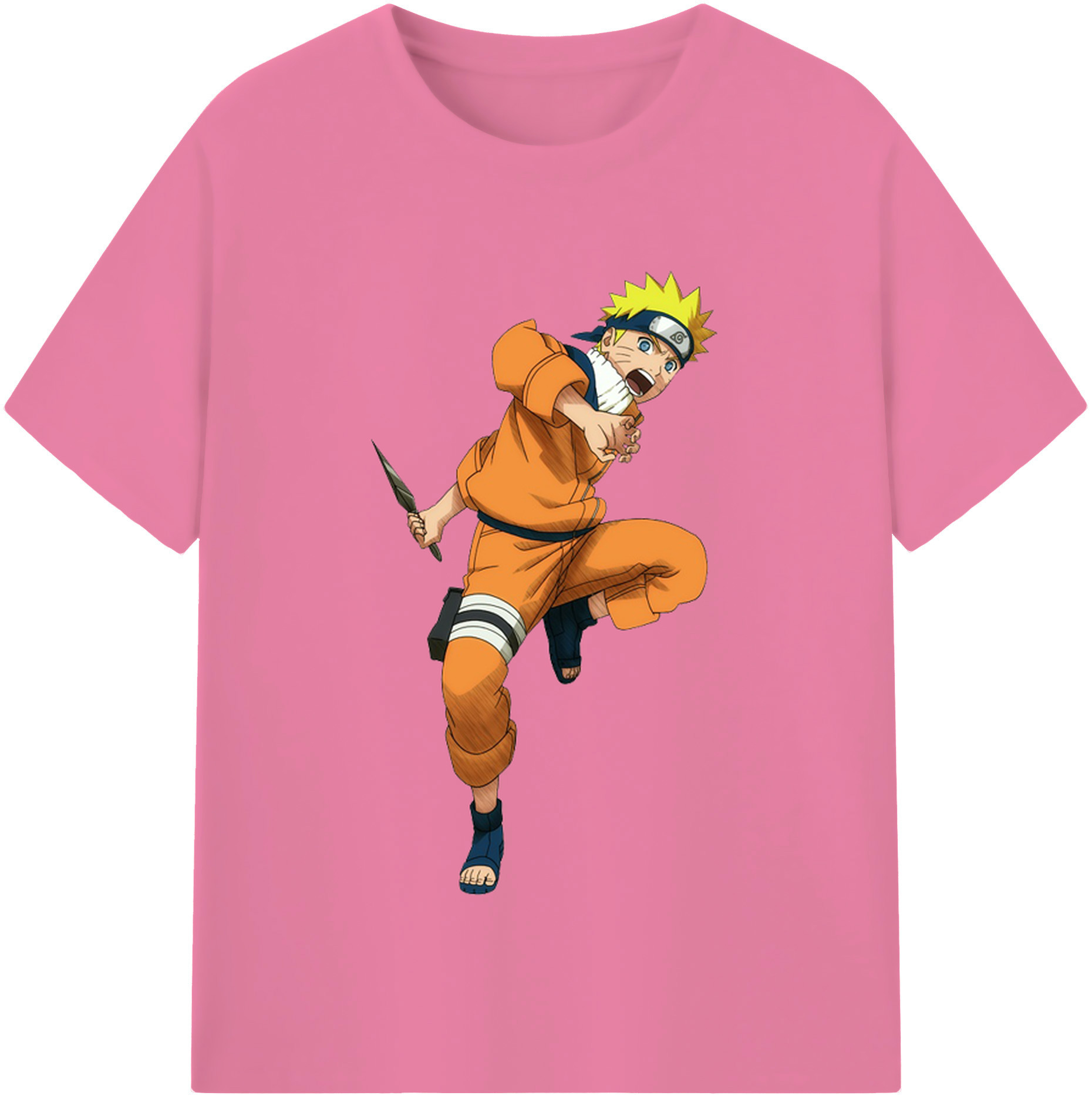 （画像用） NARUTO -ナルト- うずまき ナルト Uzumaki Naruto 綿100％半袖Tシャツ（フロントプリント）